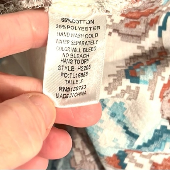 ⭐️UMGEE, FLORAL CROSSED NECK
SLEEVELESS DRESS, MOCHA & SKY, EUC, Size Small - Picture 9 of 11